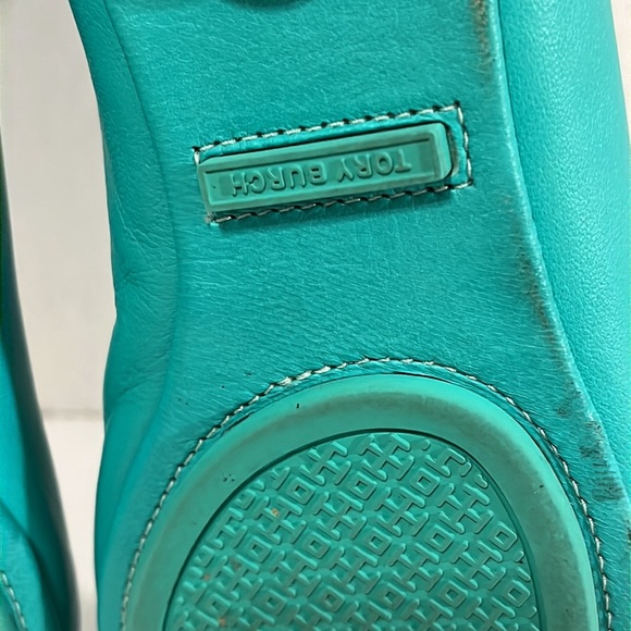 Tory Burch Turquoise Minnie Ballerina Flats 7.5 - Picture 9 of 17